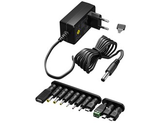 Strømforsyning universal  3-12V / 27W m/USB-C